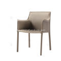 Grey saddle leather Cab dining chairs